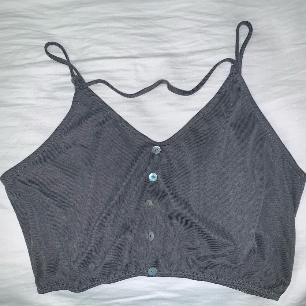 Button Down Crop Top